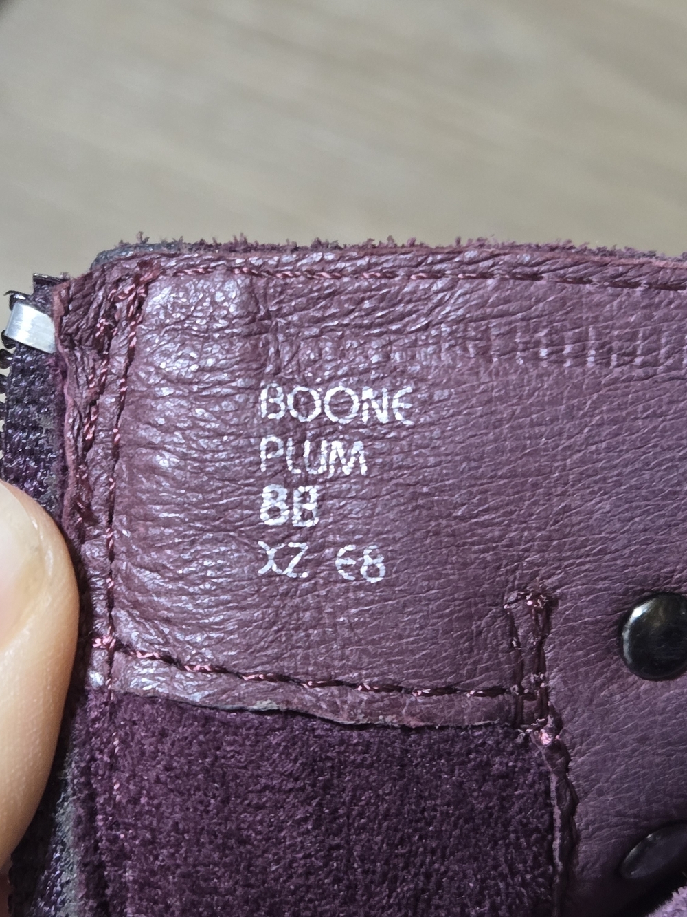 Vintage Earth Suede Lace-Up Ankle Boots in Plum - Picture 6 of 8